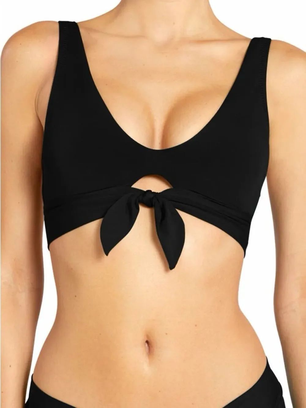 Robin Piccone  NWT Ava Knot Front Bikini Top size M